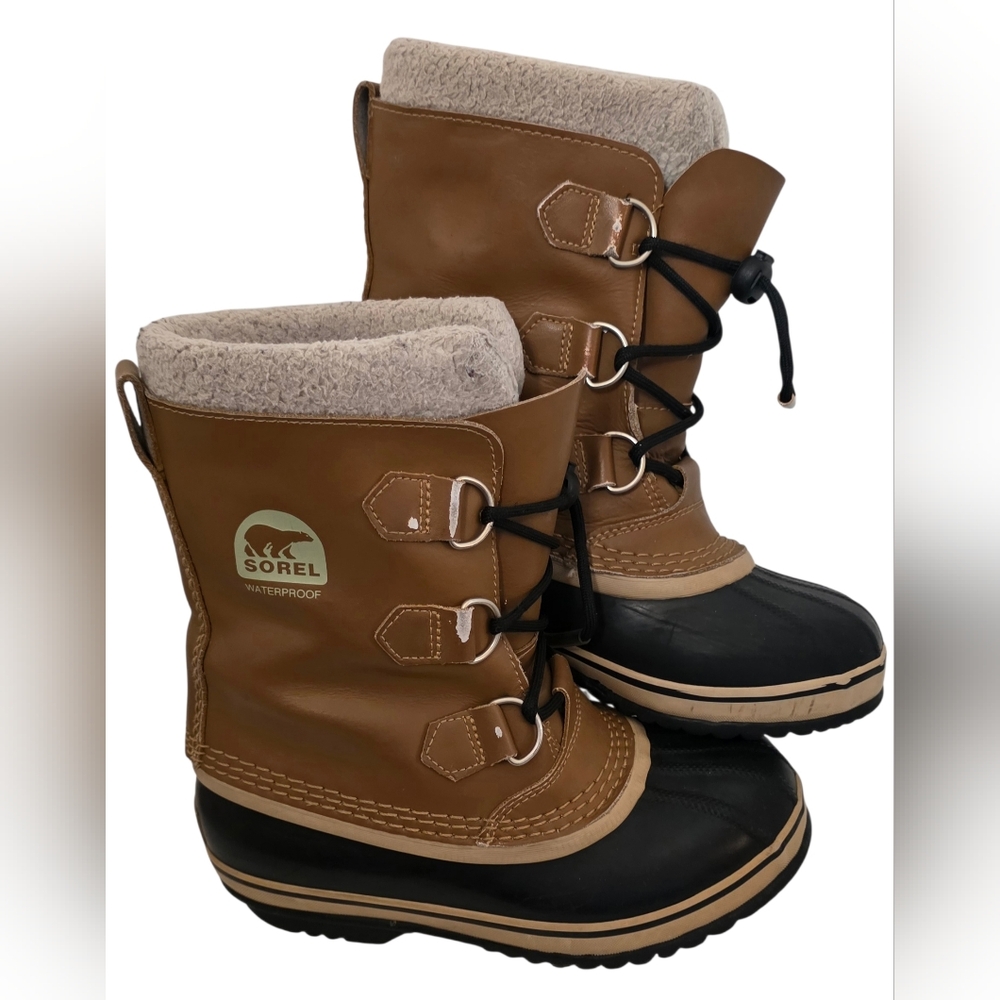 Sorel Brown and Black Waterproof Boots